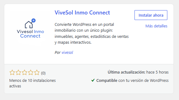 ViveSol Inmo Connect para WordPress